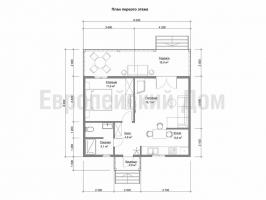 Stāvu projekta 8x8, ideāli dārza