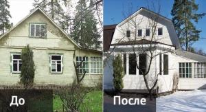 Rekonstrukcija lauku māju vai villa