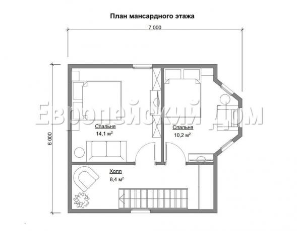 Izvietojums un otrajā stāvā. Foto avots: dom-bt.com