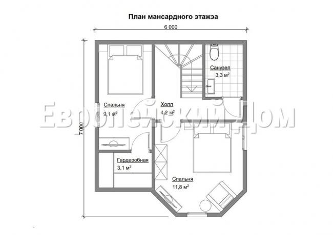 Izvietojums un otrajā stāvā. No mājas fasāde. Foto avots: dom-bt.com