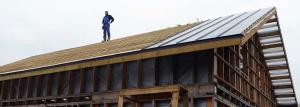 Uzstādīšana šuve jumta: jumta pīrāgs izkārtojums un uzstādīšana falcēto paneļiem